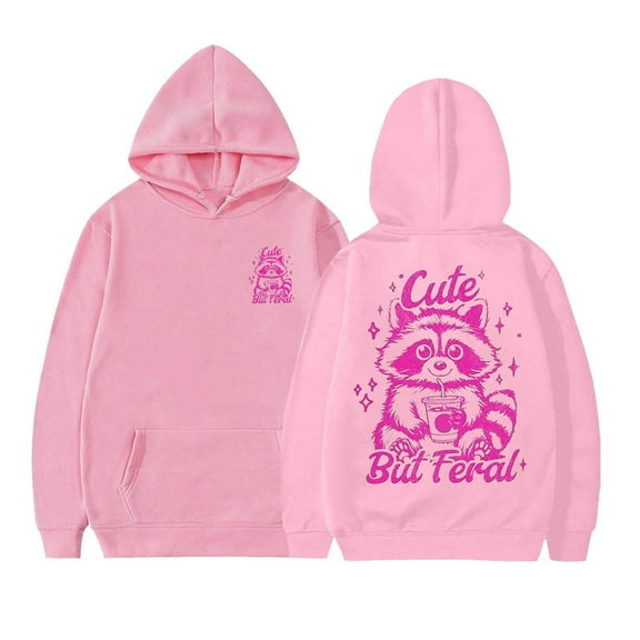 LIIPEE Girls Boys Hoodies Fall Winter Casual Cute Long Sleeve Cartoon Animal Graphic Printed Pullover Hooded Sweatshirt With Pocket Girl Soft School Outdoor Play Casual Outings Hoodie,Pink,2-3 Years