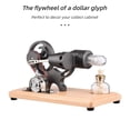 thumbnail image 4 of Hot Air Stirling Engine Electricity Generator Motor Model with LED Light Dollar Flywheel Design Science, 4 of 8