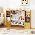 thumbnail image 2 of Costway Kids Toy Storage and Bookshelf with 8 Boxes Open Shelves & 2 Single-door Cabinets Beige, 2 of 10