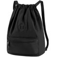 thumbnail image 1 of Vbiger Men Women Drawstring Backpack Chic School Shoulders Bag Classic Travel Drawstring Bag Trendy Drawstring Sackpack Casual Outdoor Daypack, Black, 1 of 10