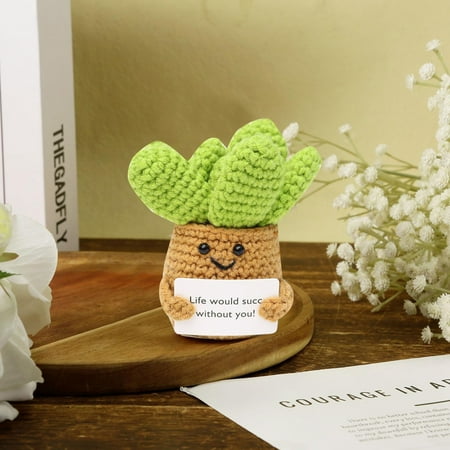 

Congratulations Gift Knitted Cute Funny And Interesting Wool Hand Knitted Positive Energy Doll Ornaments Christmas Snowman Ornament Decoration Gifts