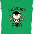 thumbnail image 4 of Inktastic I Love My Papa with Cute Penguin and Hearts Girls Baby Bodysuit, 4 of 5