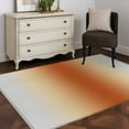 thumbnail image 3 of Burnt Orange Grey Ombre 2.7x5 Area Rugs, Modern Abstract Art Gradient Non-Skid Rubber Backing Large Rectangle Rugs - Living Room Bedroom Home Office, Indoor Floor Mat Carpets Washable Rug, 3 of 9
