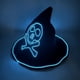 thumbnail image 4 of Decoración de Halloween, adornos de Halloween, decoración del hogar, sombrero de mago con punta de calavera, sombrero de punto de ala grande, decoración para fiestas del Día Europeo y de los Fantasmas, 4 of 4