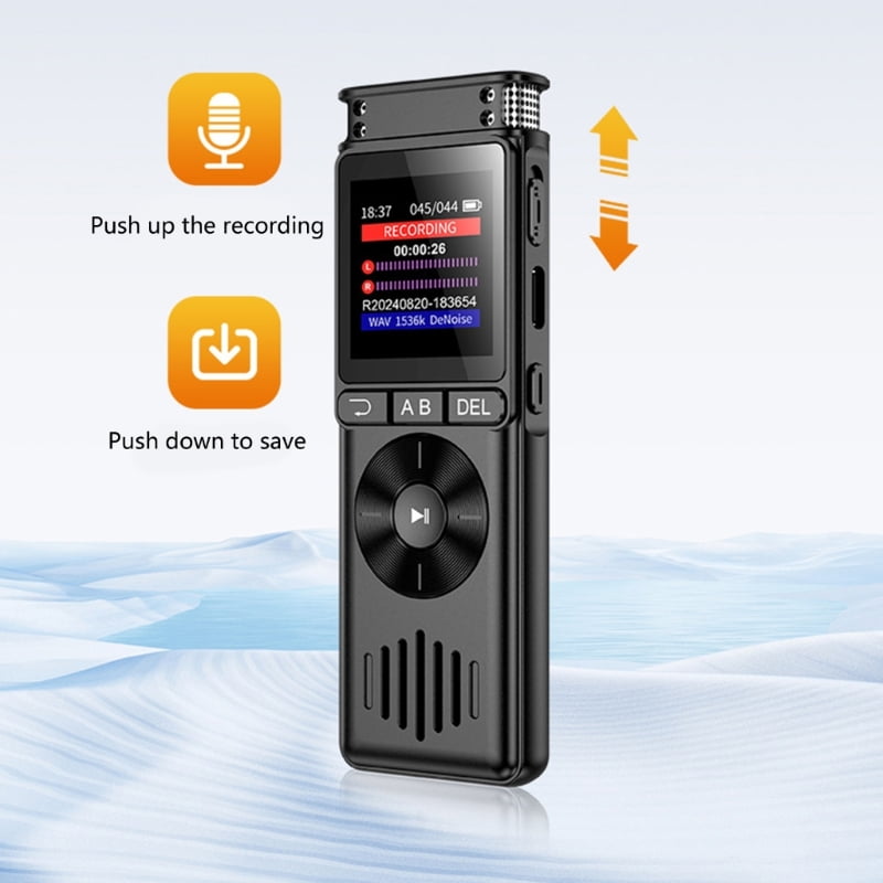 AOOOWER Multifunctional Voice Recorder 128GB Advanced Noise Cancelling MP3 Music Player