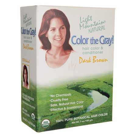 Light Mountain Color the Gray! Dark Brown 7 oz (Best Light Brown Hair Color Box)