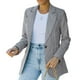 thumbnail image 2 of Blazer de cuello vuelto, Blazer ajustado, Blazer ajustado largo, Blazer de manga larga, Construcción resistente, 2 of 6