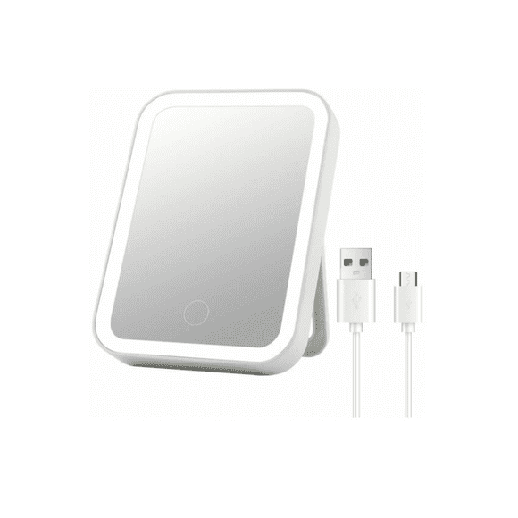 Espejo Maquillaje Led 3 Ajustes De Brillo Con Recargable