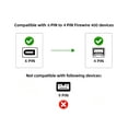 thumbnail image 4 of Cable Leader 10ft FireWire 400 Cable IEEE-1394a 6-Pin to 4-pin Male to Male Data Transfer Cable, Black, 4 of 5