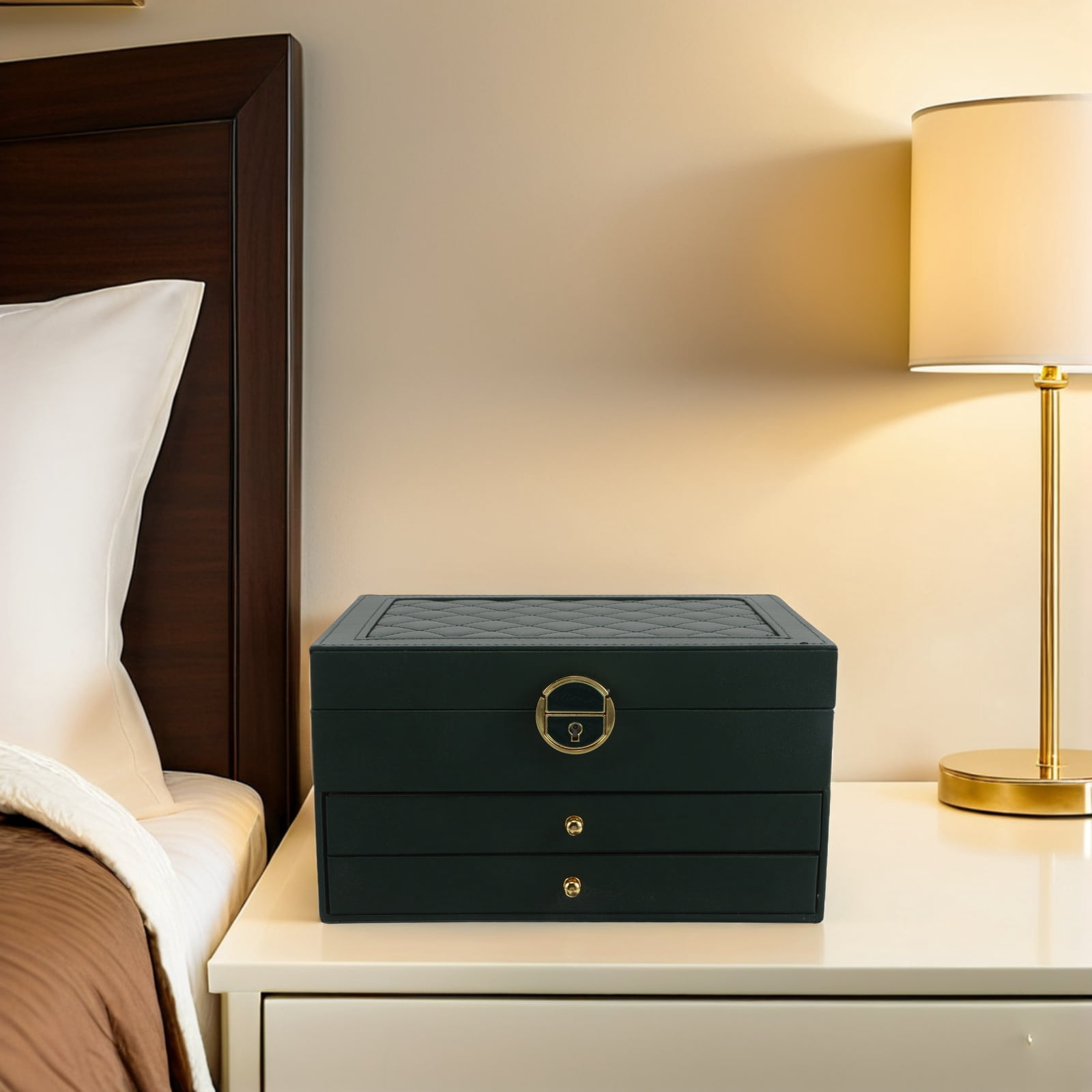 UPOUART Jewelry Box with Multiple Storage Compartments, Stylish Design for Travel and Home Use, 1 Piece Drawer Organizer