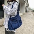 thumbnail image 3 of fastboy Durable Hobo Bag Casual Tote Stylish Handbag Multipurpose for Trip Work Gym Dark Blue, 3 of 9
