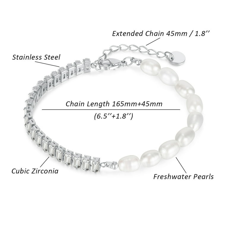 White Cultured Freshwater Pearl Bracelet Gold-filled Adjustable Length White Cultured Freshwater Pearl Bracelet Gold-filled Adjustable Length