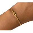 thumbnail image 1 of ZHOUSUFEN Stainless Steel Jewelry Peronslized Clavicle Chain Knot Layered Bracelet Rings for Wedding Party, 1 of 8