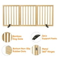 thumbnail image 6 of Smart FENDEE Bamboo Dog Gate Freestanding Pet Gate with 2 Support Feet for Doorways,Natural,24"H, 6 of 6