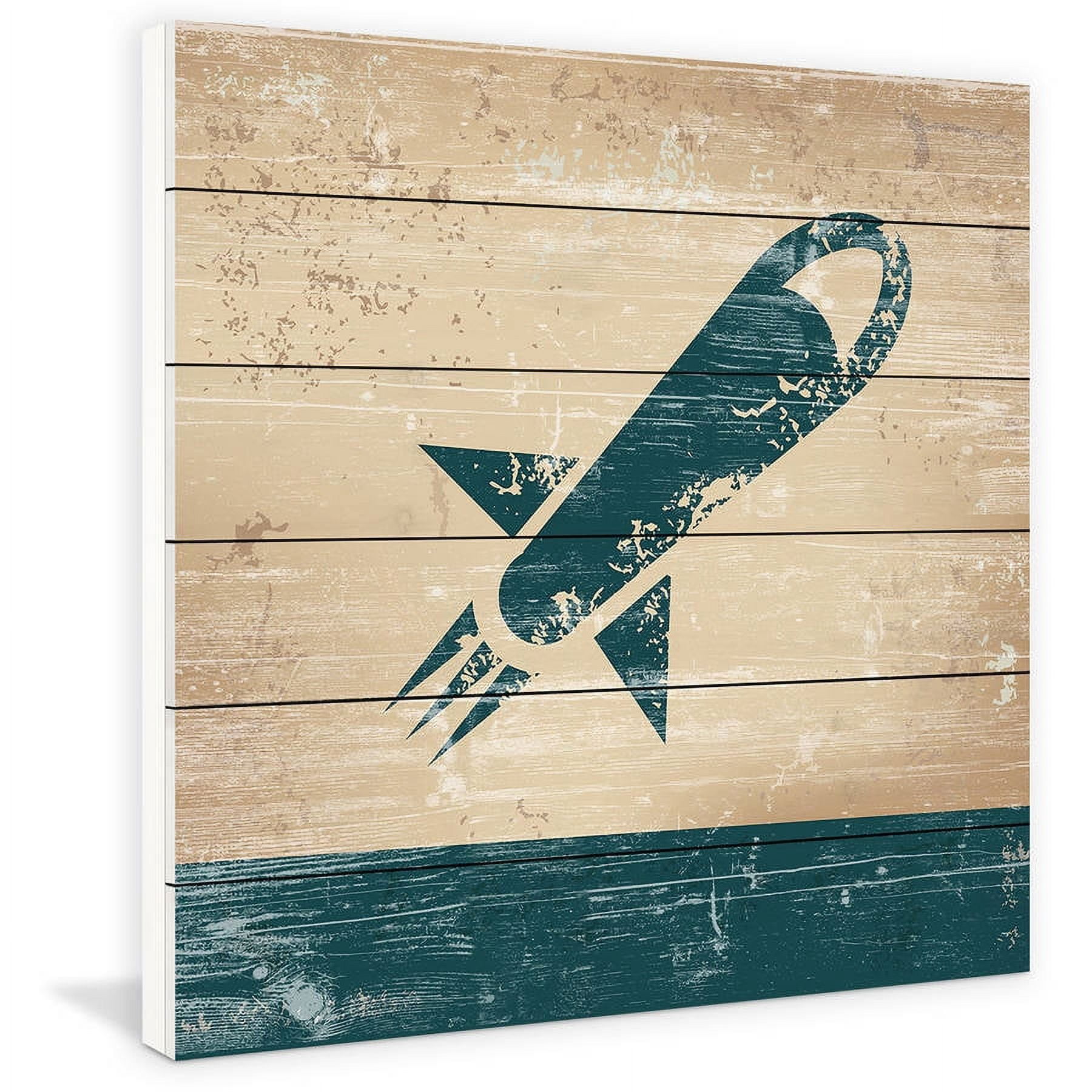 Marmont Hill - "Dark Ship" Painting Print on White Wood