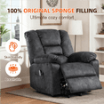 thumbnail image 3 of PAPROOS Recliner Chair, Electric Power Lift Recliner with Heat Therapy and Massage Function, Large Size Lift Chair with Remote and Side Pocket, Oversized Power Reclining Sofa, Gray Blue, 3 of 7