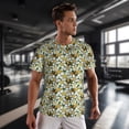 thumbnail image 3 of Wukai Bees and Flower Print Men's Short-Sleeved Mesh T-Shirt,Quick-Dry Short Sleeve Workout T-Shirt-Medium, 3 of 8
