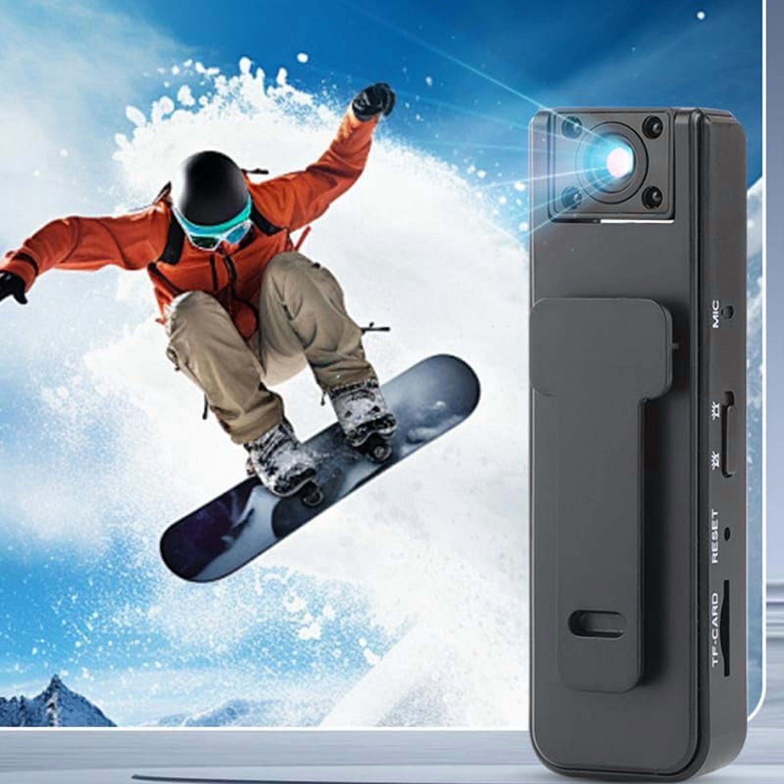 Ultra HD 2-in-1 Sports Video Recorder, 1080P Action Camera with Night Vision & 5H Battery, Clip-On Wearable Body Camera for Sports, Wide Angle Lens with Anti-Shake