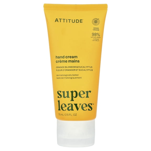 ATTITUDE Super Leaves Science, Hand Cream, Orange Leaves, 2.5 fl oz (75 ml)