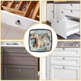 thumbnail image 6 of 4 Pcs Cabinet Handle Drawer Pulls Horse Knobs with Screws Square Furniture Office Cabinet Knob Decoration, 6 of 7