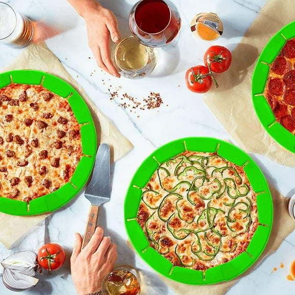ZNNT Silicone Pie Crust Shields Adjustable 8.5-11.4 Inch Pizza Edge Guard Reusable Baking Protector for Perfect Pie Edges_Clearance_Silicone Circle
