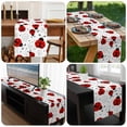 thumbnail image 6 of Ladybug Table Runner 48 Inches Long, Cartoon Red Black Dots Animals Modern Simple Kitchen Coffee Dining Table Decoration for Home Party Birthday Wedding Home Decor 13x48 Inches, 6 of 8
