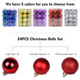 thumbnail image 3 of Juego de bolas de Navidad de 24 Uds. colgante de Navidad de 3cm bolas decorativas para árbol de Navidad adornos inastillables bola para, 3 of 8