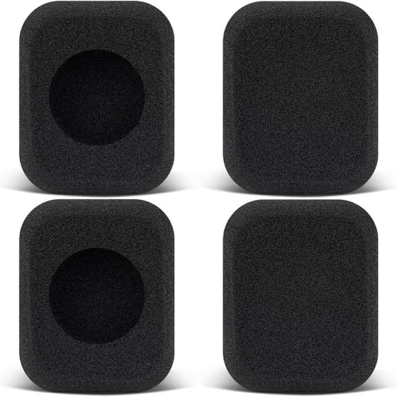 SOULWIT 4Pcs Replacement Earpads for Bang & Olufsen B&O Beoplay Form 2/2i Headphones, Soft and Durable Sponge Ear Pads Cushions with High-Density Foam - Black