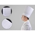 thumbnail image 2 of facefd 20x Disposable Chef Hat Cook Cap Baker Food Serving White Flat 11 Inch, 2 of 9