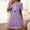 Purple, variant on Sakmal Black Moomoo Nightgowns Women Soft Short Sleepshirt Colorful Feathers Short Sleeve Nightgowns for Women