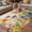 Indigo Yellow Green, variant on Spring Colorful Floral Outdoor Rug for Patio/Deck/Porch, Non-Slip Large Area Rug 4 x 6 Ft, Yellow Purple Pastoral Flowers Indoor Outdoor Rugs Washable Area Rugs, Reversible Camping Rug Carpet Runner