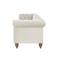 thumbnail image 5 of Rustic Manor Audriana Beige Velvet Chesterfield Sofa 92L x 33.5W x 30.3H, 5 of 10