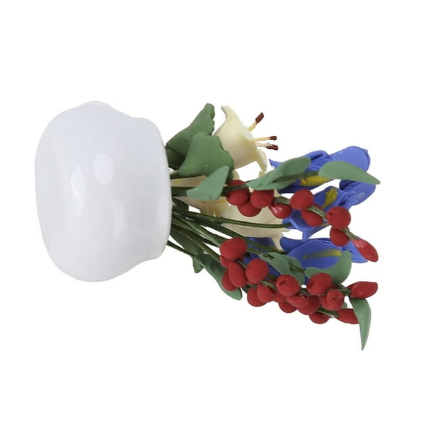 Modelo de flor de planta bonsái en miniatura accesorios para casa de muñecas 1:12 Decoración de casa de muñecas con flor de lirio No tóxico Durable para niñas hija para casa ANGGREK Otros