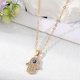thumbnail image 3 of Evil Eye Necklace Third Eye Necklace and Hamsa Hand Necklace, Lucky Pendant Jewelry Gift for Women Girlfriends, 3 of 5
