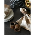 thumbnail image 6 of Contemporary Home Living Set of 6 2" Brown and Black Rub Finish Wood Band Napkin Rings, 6 of 6