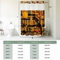 thumbnail image 5 of Black African Women No Hook Shower Curtain with Snap in Liner, Boho Brown Elephant Giraffe Ethnic Double-Layer Waterproof Fabric Shower Curtains for Bathroom Hotel Bathtub, Mesh Top 60"x72", 5 of 9