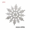 thumbnail image 4 of Bearachild 12 piezas al aire libre portátil Navidad copo de nieve decoración Navidad sala de estar dormitorio decoración vacaciones festival Kits de decoración para fiestas Blanco crema, 4 of 6