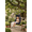 Dark Blue + Rattan + Polypropylene, variant on Luckynote Outdoor Garden Rattan Egg Swing Chair Hanging Chair