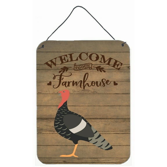 Caroline's Treasures CK6931DS1216 Marragansett Turkey Welcome Wall or Door Hanging Prints, 12x16, multicolor