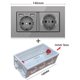thumbnail image 1 of NYWP-toma de corriente de 16A con panel de vidrio montado en la pared, enchufe múltiple estándar europeo, con 2 puertos de carga USB, indicador LED oculto, 1 of 4