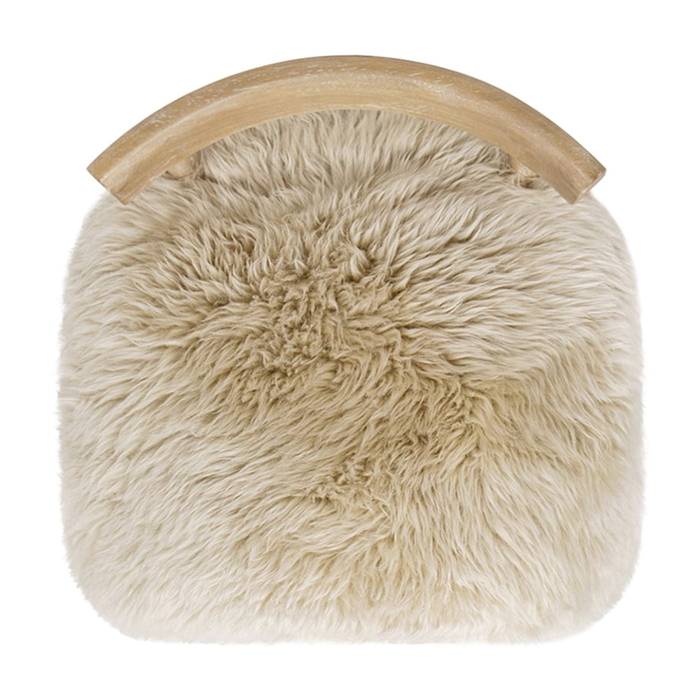 Jennifer Taylor Home Arden 27.5 Genuine Fur Counter Height Bar Stool Natural Blonde Genuine Fur
