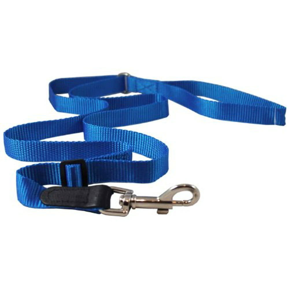 Adjustable Dog Leash 3/4" Wide Nylon 3ft5ft Length with Leather