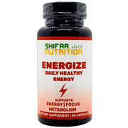 SHIFAA NUTRITION ENERGIZE, Best Daily Energy Pills for Women & Men  | Metabolism | Mood | Focus | Brain Energy | Caffeine, Ginseng, Taurine, B1, B2, B5, B6, B7, B9, B12 | Jitter Free | 60 servings