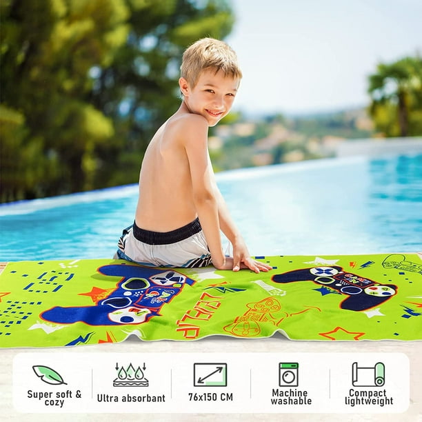 Q&K Toallas De Playa Personalizadas Para Niños, Toalla De Playa Grande Con Nombre, Toallas De Playa De Microfibra Para Adultos, Manta De Toalla De Playa Personalizada De Secado Rápido, Para Playa