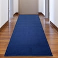 thumbnail image 6 of Custom Size Runner Rug Solid Design Blue Color 26 or 31 inch Wide Pick Your Length Non-Slip Rubber Backing Stair Runner, 6 of 6