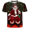 thumbnail image 2 of Kids Happy New Year Graphic T Shirt Merry Christmas Deer Funny Clothes Fashion T Shirt Top Print T Shirt12T Gong Bohan LED, 2 of 2
