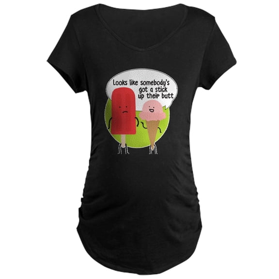 CafePress - Popsicle Stick Maternity Dark T Shirt - Maternity Dark T-Shirt