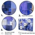 thumbnail image 3 of Designart "Contemporary Fusion: Black, Blue, and Purple" Abstract Painting Floater Framed Canvas Art Print, 3 of 5