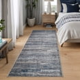thumbnail image 3 of Bloom Rugs Washable Non-Slip 7 ft Runner - Gray / Blue / Blush Modern Abstract Runner for Entryway, Hallway, Bathroom, and Kitchen - Exact size: 2.5' x 7', 3 of 10