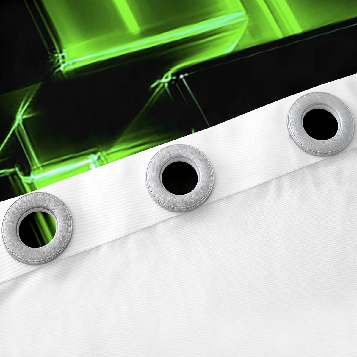 Erosebridal Futuristic Cubes Curtains and Drapes (38Wx54L),Neon Green 30%-50% Blackout Curtains for Bedroom,Curtains for Living Room,Geometric Room Decorative